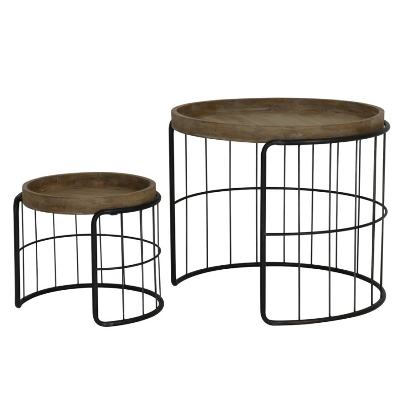 CAFETABLE BARRED WOOD TRAY TOP 2 - CAFE, SIDETABLES CAFETABLE BARRED WOOD TRAY TOP 2 - CAFE, SIDETABLES